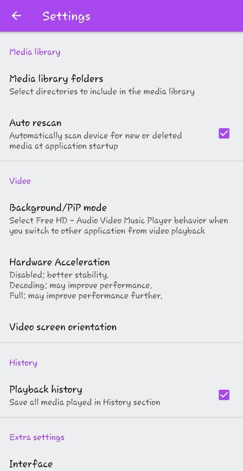 Free HD – Audio Video Music Player — screenshot 2