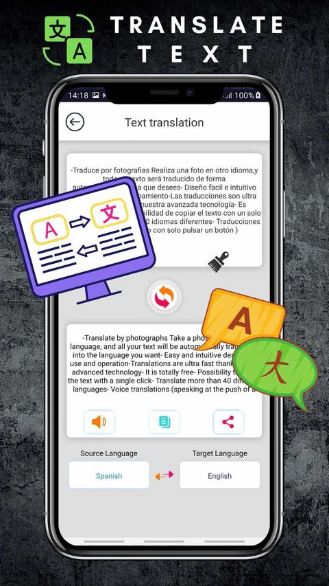 Translator for text, screen and voice — screenshot 2