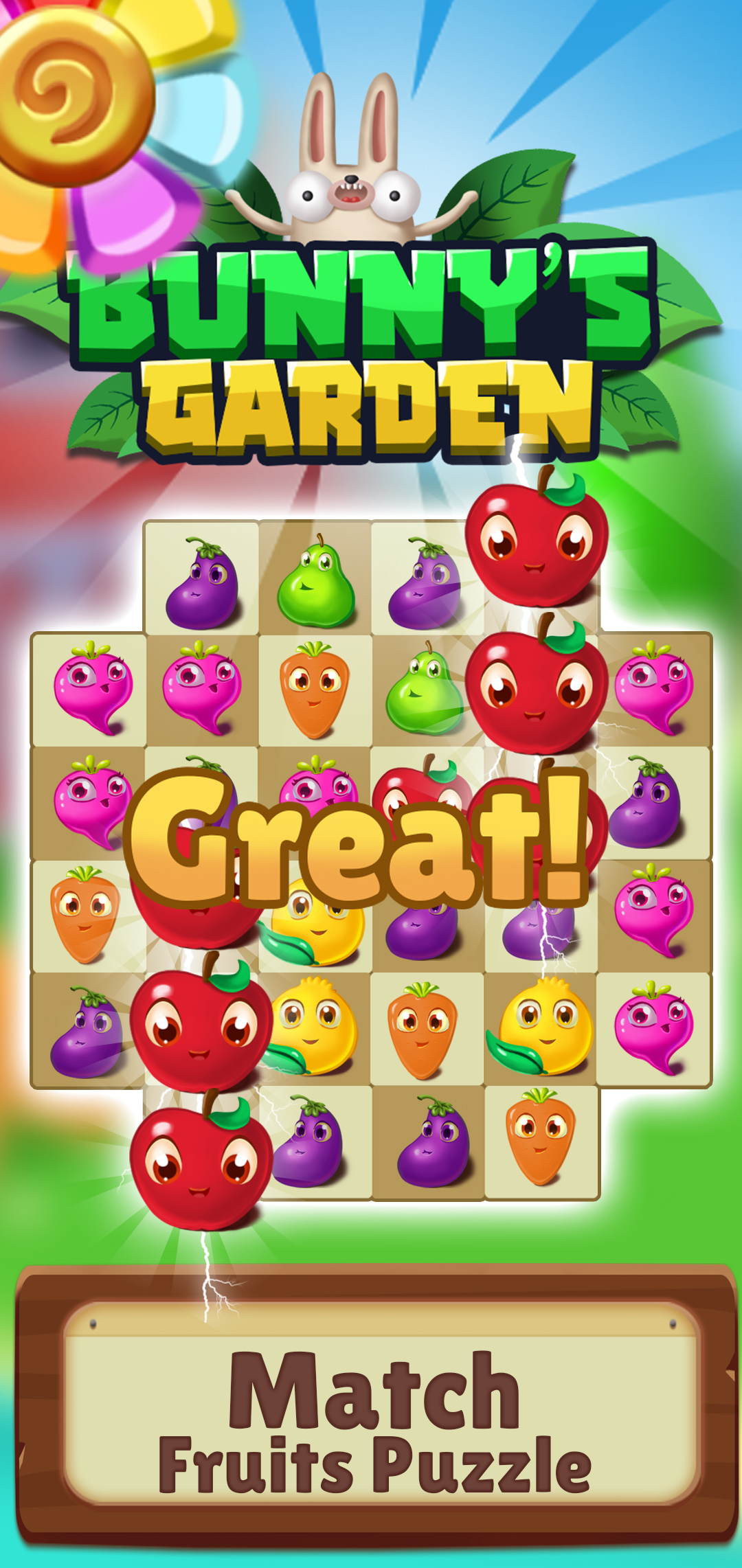 Bunny’s Garden – Match 3 Puzzle